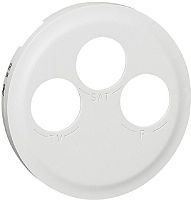 Лицевая панель Legrand Celiane для 3-м. розетки TV+R+SAT белый картинка